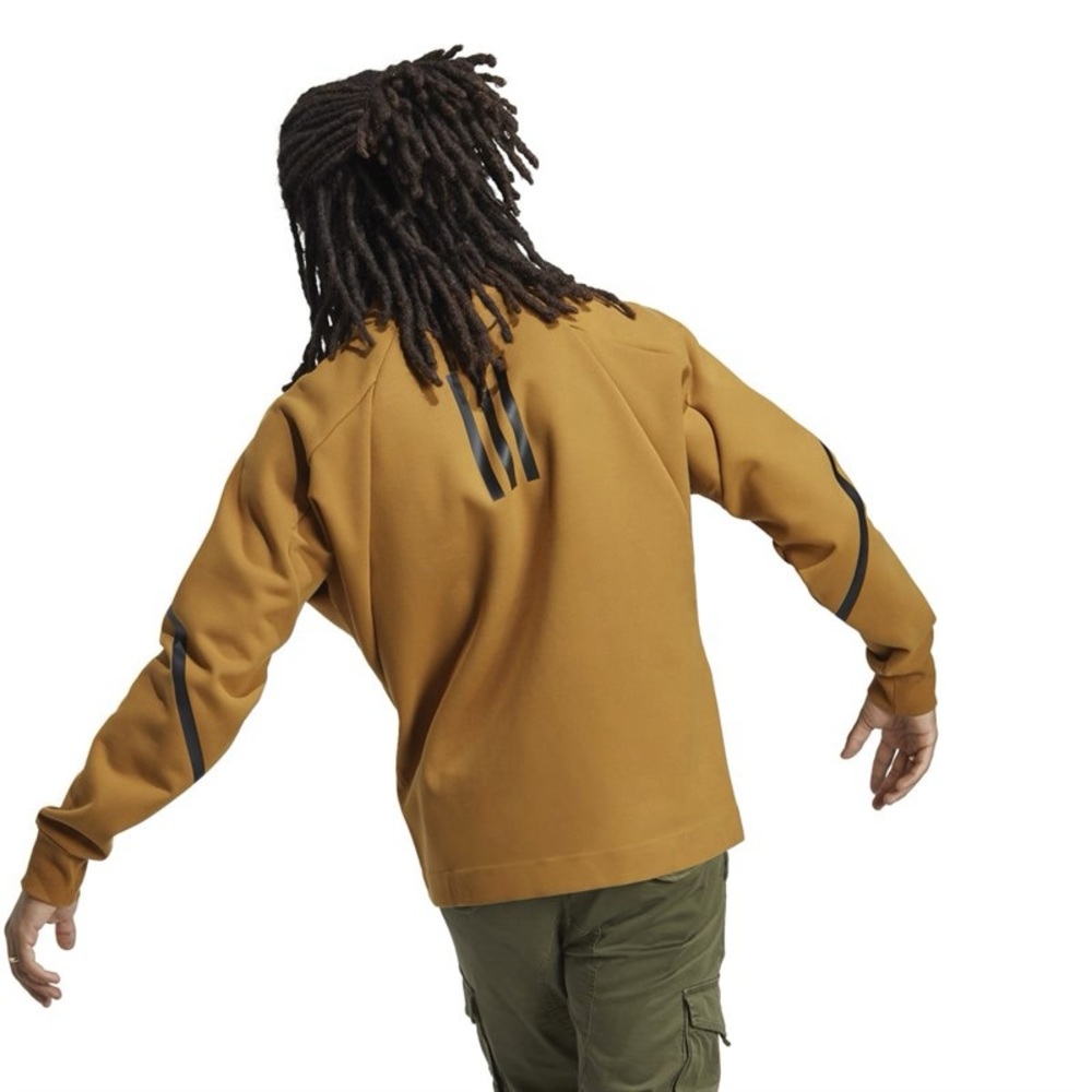 Adidas Mens Designed For Gameday Premium Sweatshirt Bronze Strata - Picture 4 of 5